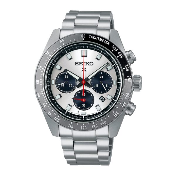 Seiko Prospex Speedtimer Go Large Solar Chronograph 41.5mm Mens Watch Silver