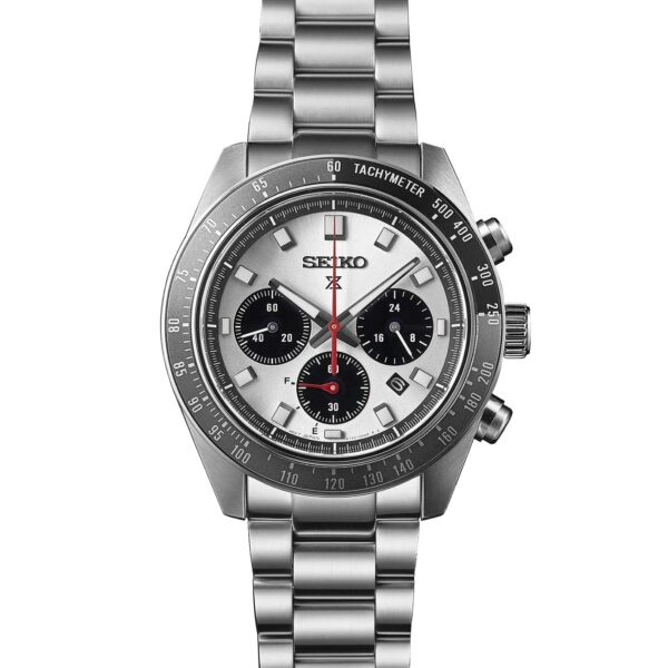 Seiko Prospex Speedtimer Go Large Solar Chronograph 41.5mm Mens Watch Silver - Image 2