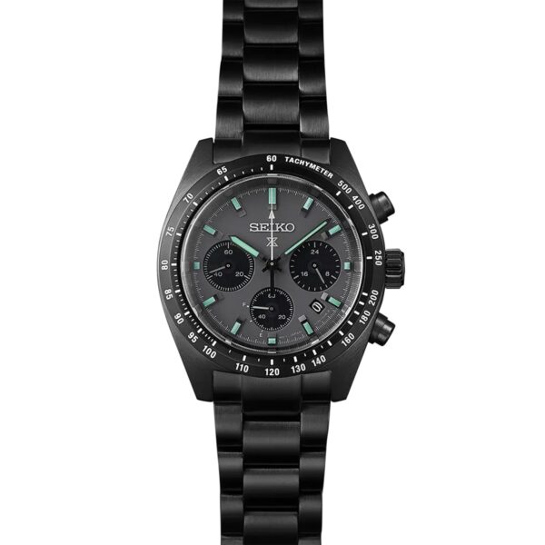 Seiko Prospex Black Series 'Night Speedtimer' Solar Chronograph 39mm Mens Watch - Image 4