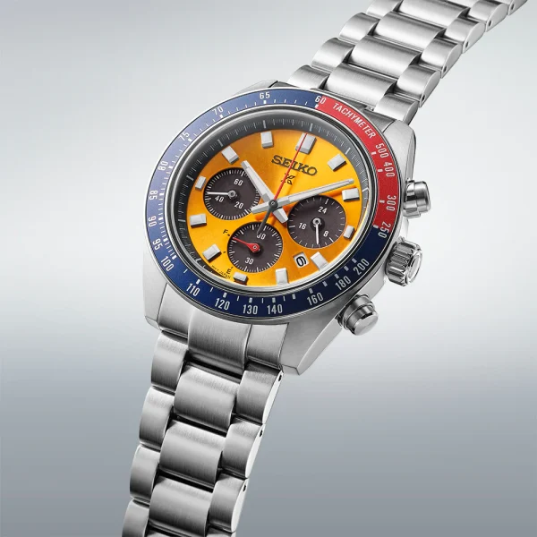 Seiko Prospex Speedtimer 'Pogue' Solar Chronograph 1969 Re-interpretation 41.5mm Mens Watch Yellow - Image 3