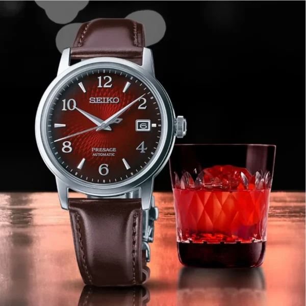 Seiko Presage Cocktail SRPE41J1 Time Negroni 38mm Mens Watch Red