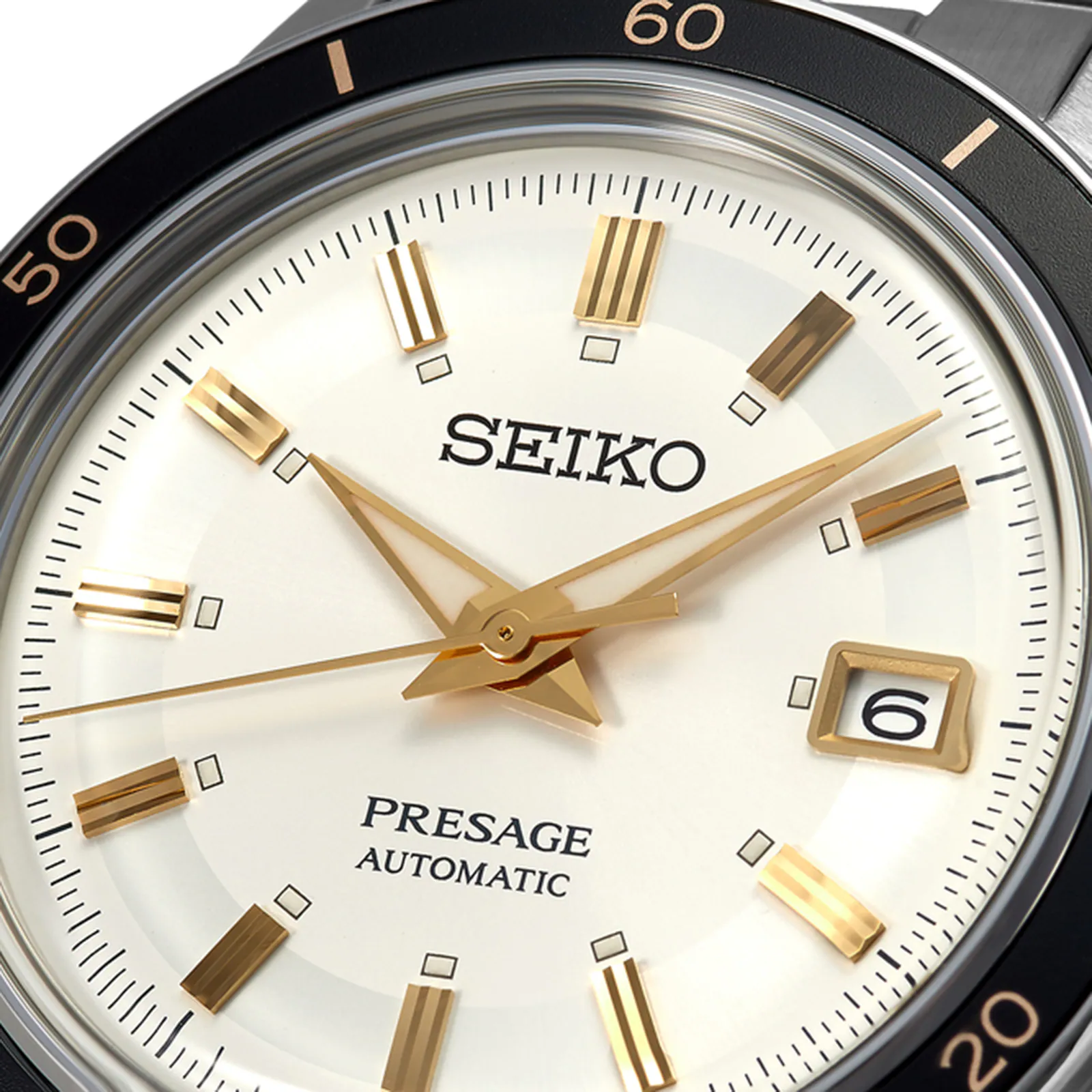 Seiko Presage Watches SRPG03J1 Style 60s Cream Seiko 2 Year Guarantee Silver 40mm Stainless Steel