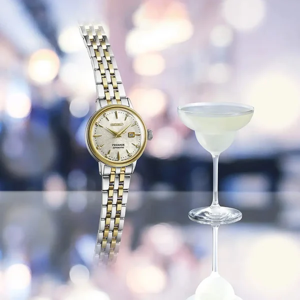 Seiko Presage SRE010J1 Cocktail Time 'White Lady' Diamond Twist Ladies Watch