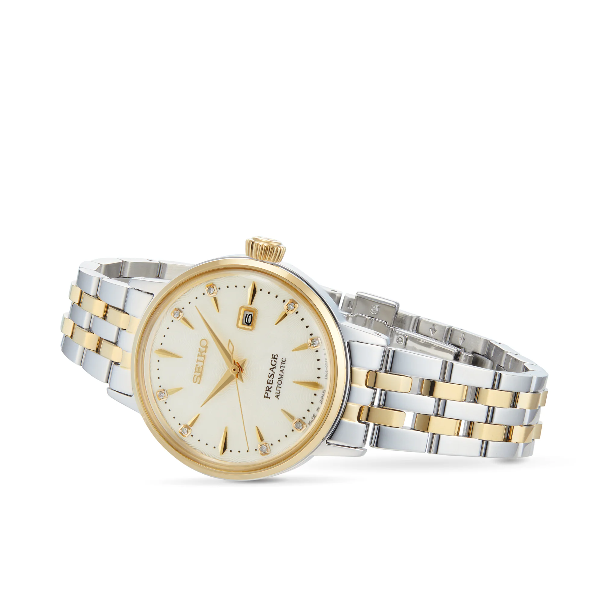 Seiko Presage SRE010J1 Cocktail Time 'White Lady' Diamond Twist Ladies Watch