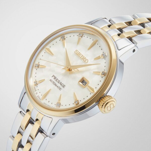 Seiko Presage SRE010J1 Cocktail Time 'White Lady' Diamond Twist Ladies Watch