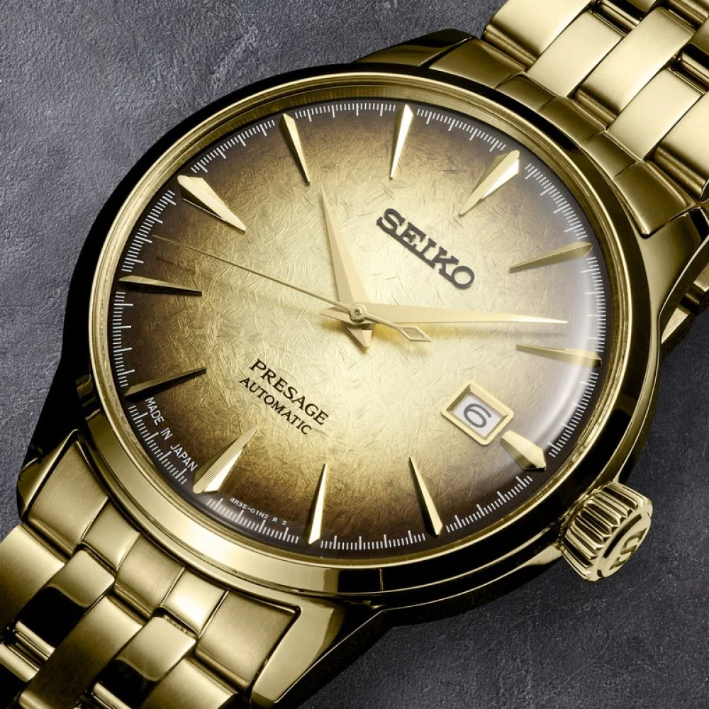 Seiko Presage SRPK48J1 "Half And Half" Cocktail Time European & Us Exclusive 40.5mm Mens Watch