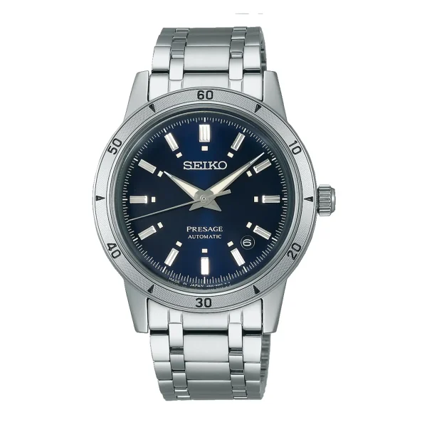 Seiko Presage Style 60's 'Elegant Yet Rugged' 39.5mm Mens Watch Navy