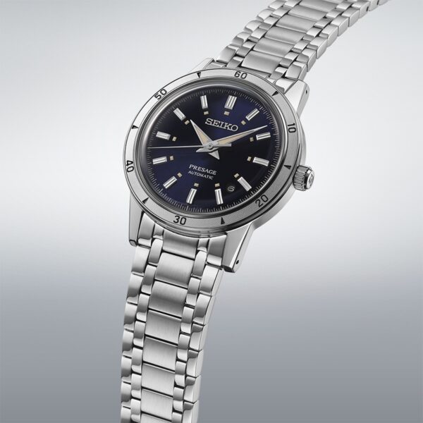 Seiko Presage Style 60's 'Elegant Yet Rugged' 39.5mm Mens Watch Navy - Image 3