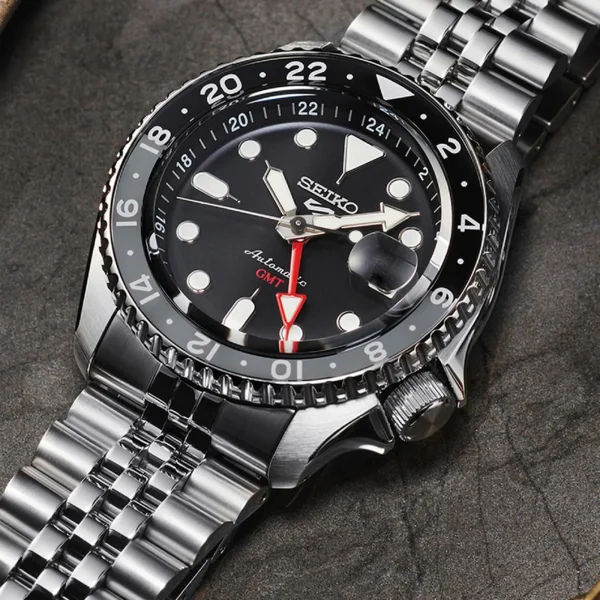 Seiko 5 Sports Black Grape' GMT 42.5mm Mens Watch - Image 4