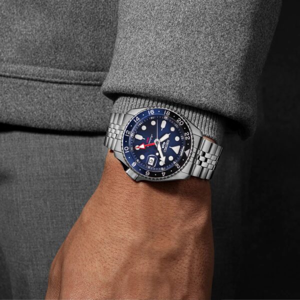 Seiko 5 Sports 'Blueberry' GMT SKX Re-Interpretation 42.5mm Mens Watch - Image 4