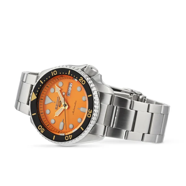 Seiko 5 Sports 42mm Mens Watch - Orange - Image 2