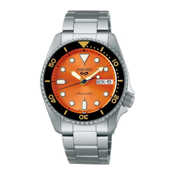 Seiko 5 Sports SKX Midi Orange 38mm Mens Watch