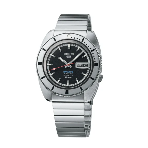 Seiko 5 Sports 'Pepper Black' 1968 Recreation Limited Edition 39.5mm Mens Watch