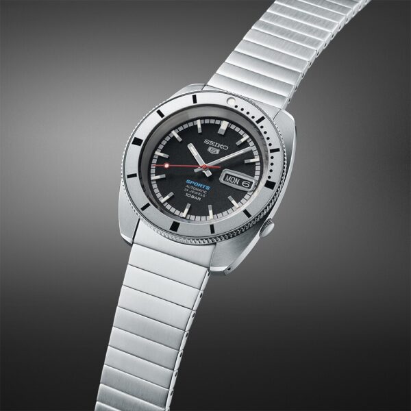 Seiko 5 Sports 'Pepper Black' 1968 Recreation Limited Edition 39.5mm Mens Watch - Image 3