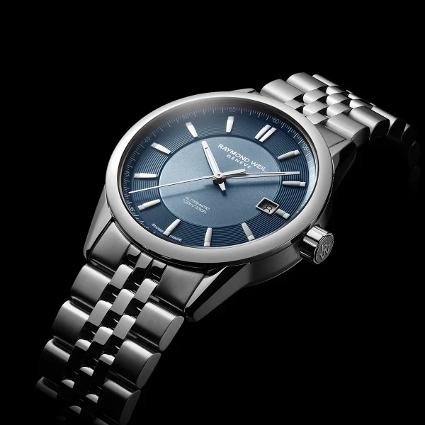 Raymond Weil Freelancer Automatic Blue Dial Stainless Steel Bracelet Watch, 38 mm - Image 4