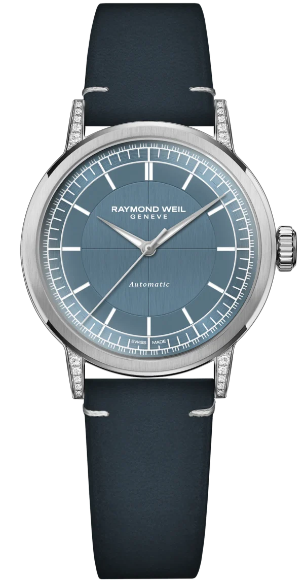 Raymond Weil Watch 2125-SCS-50011 Millesime Central Seconds Denim Blue, Automatic, Mens, Leather, 35mm