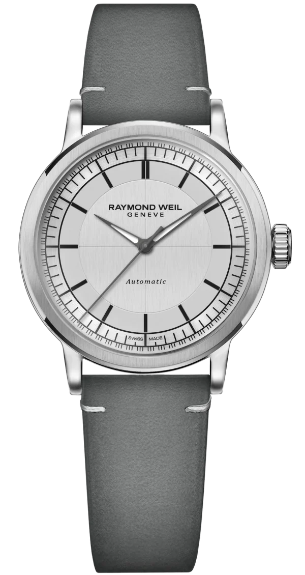 Raymond Weil Watch 2125-STC-65001 Millesime Automatic Central Mens Leather Silver Steel 35mm