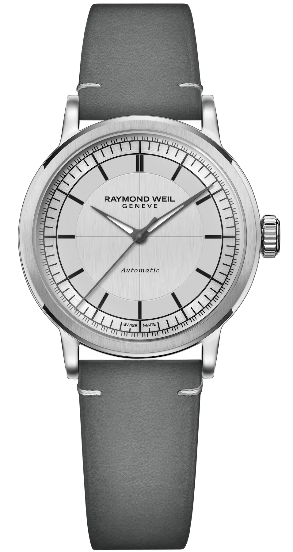 Raymond Weil Watch 2125-STC-65001 Millesime Automatic Central Mens Leather Silver Steel 35mm