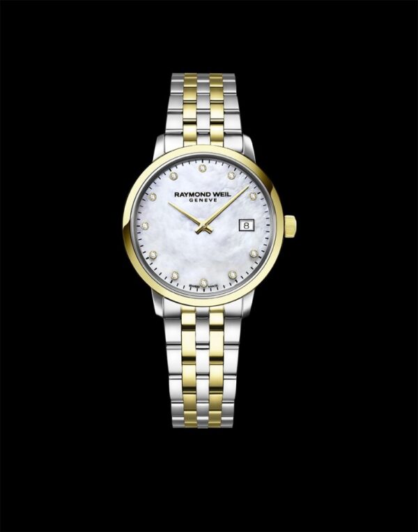 Raymond Weil Toccata Ladies Quartz Two-tone Gold 11 Diamond Watch, 29mm - Image 4