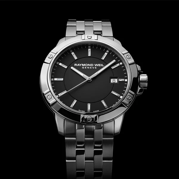 Raymond Weil Tango Classic Men's Quartz Black Dial Bracelet Watch, 41mm - Image 4