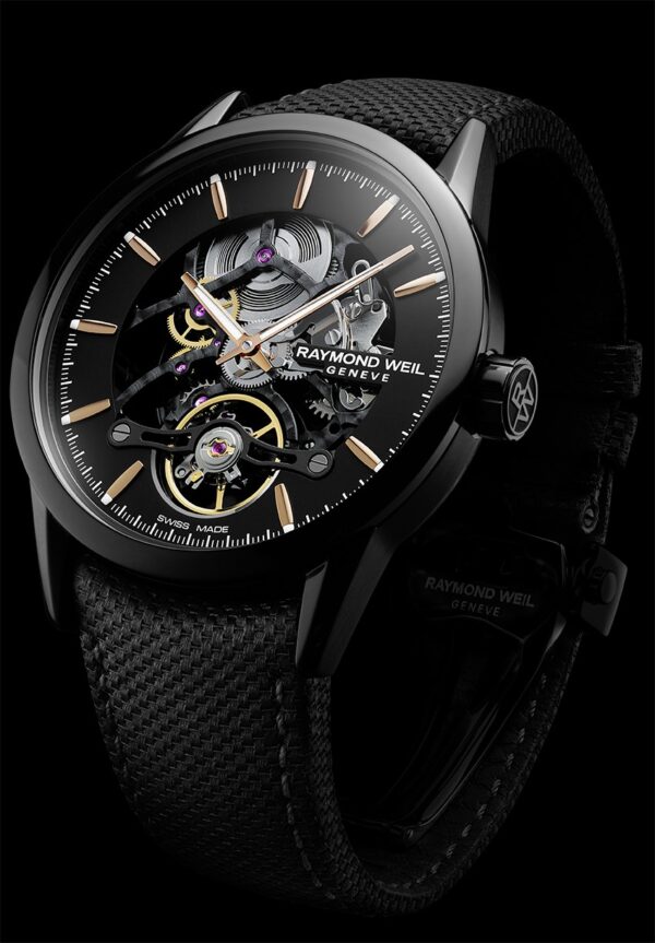 Raymond Weil Freelancer Calibre RW1212 Skeleton Men's Automatic Black Watch, 42mm - Image 3