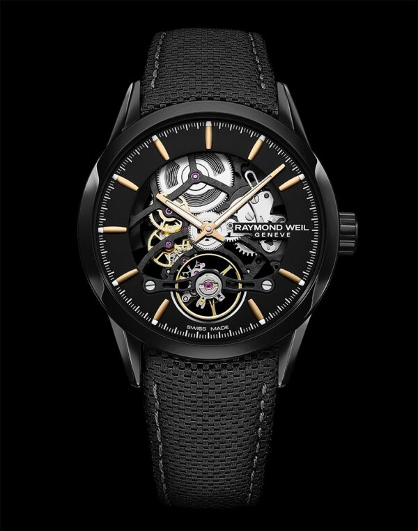 Raymond Weil Freelancer Calibre RW1212 Skeleton Men's Automatic Black Watch, 42mm - Image 2