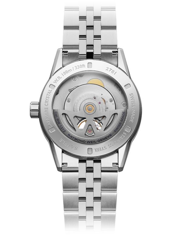 Raymond Weil 2781-st-50051 Freelancer Calibre RW1212 Men's Automatic Blue Steel Watch, 42.5mm Stainless Steel Bracelet, Blue Dial, Visible Balance Wheel