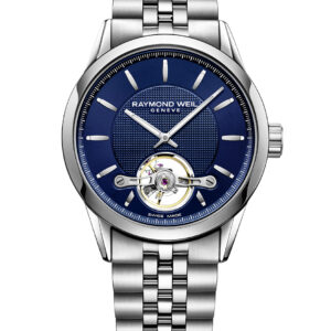 Raymond Weil 2780-ST-50001 Freelancer Blue Dial & Stainless Steel Bracelet Watch Men's 42 mm