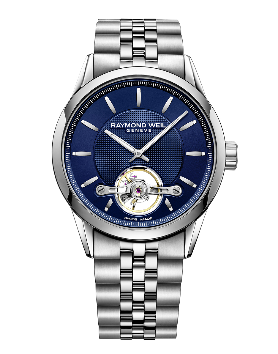 Raymond Weil 2780-ST-50001 Freelancer Blue Dial & Stainless Steel Bracelet Watch Men's 42 mm