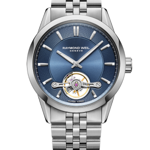 Raymond Weil 2781-st-50051 Freelancer Calibre RW1212 Men's Automatic Blue Steel Watch, 42.5mm Stainless Steel Bracelet, Blue Dial, Visible Balance Wheel