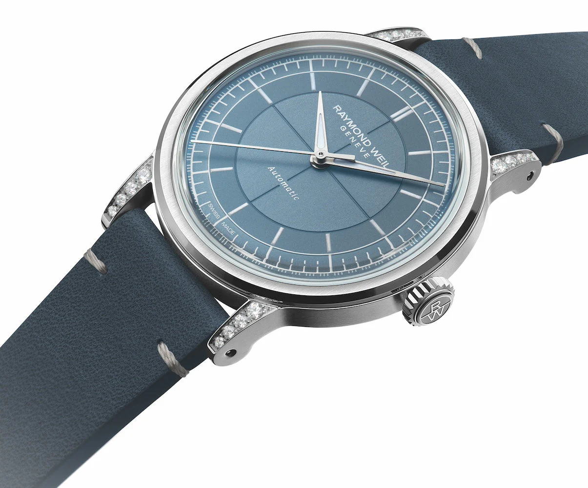 Raymond Weil Watch 2125-SCS-50011 Millesime Central Seconds Denim Blue, Automatic, Mens, Leather, 35mm