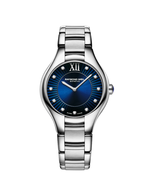 Raymond Weil Noemia Blue Dial Stainless Steel Diamond Watch 24mm