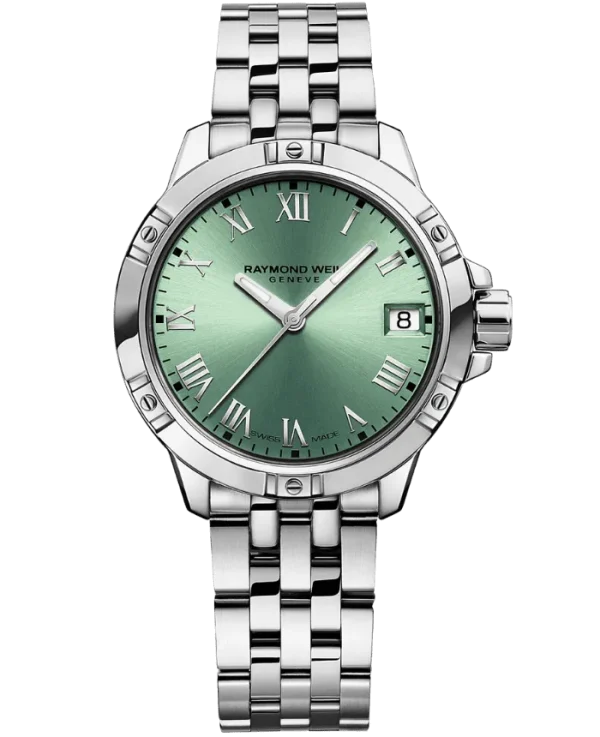 RAYMOND WEIL Tango Classic Ladies Quartz Green Dial Steel Date Watch, 30mm