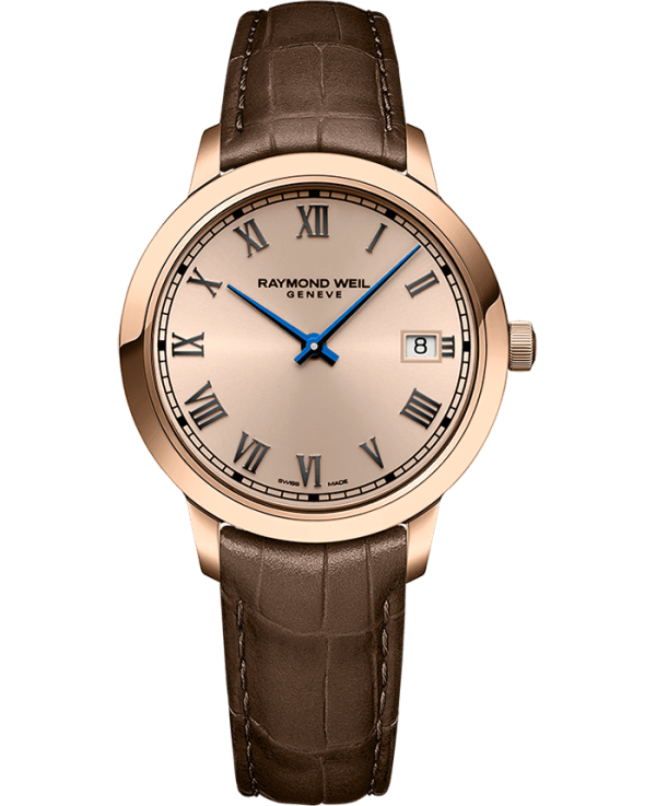 Raymond Weil Toccata Ladies Brown Leather Quartz Watch, 34 mm