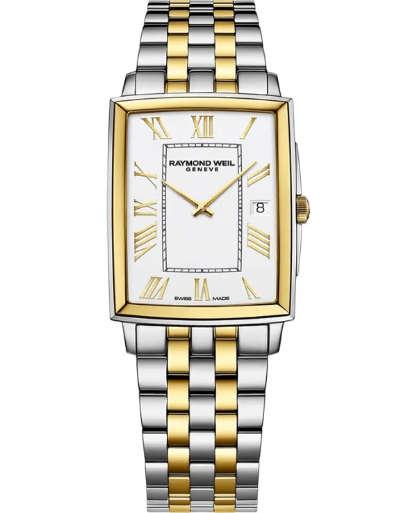 RAYMOND WEIL Toccata Men's Classic Rectangular Two-tone Watch, 37 x 29 mm