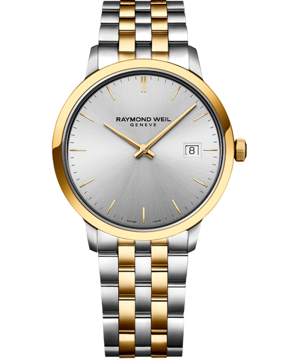 Raymond Weil Toccata Men's Two-tone Silver Dial Quartz Watch, 39mm