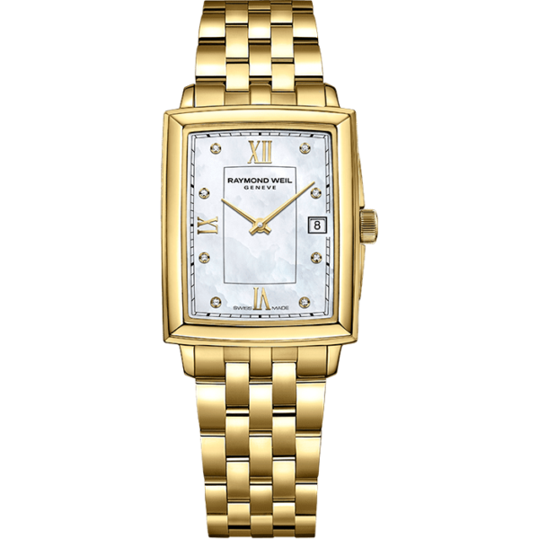 Raymond Weil Toccata Ladies Gold Diamond Quartz Watch, 22.6 x 28.1 mm