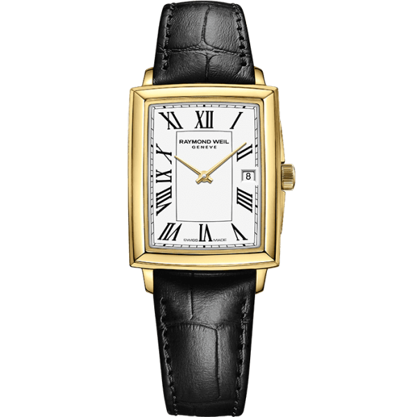 Raymond Weil Toccata Ladies Gold Quartz Leather Watch, 22.6 x 28.1 mm