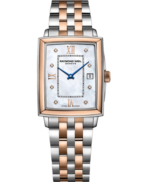 Raymond Weil Toccata Ladies Two-tone Rose Gold Quartz Watch, 22.6 x 28.1mm