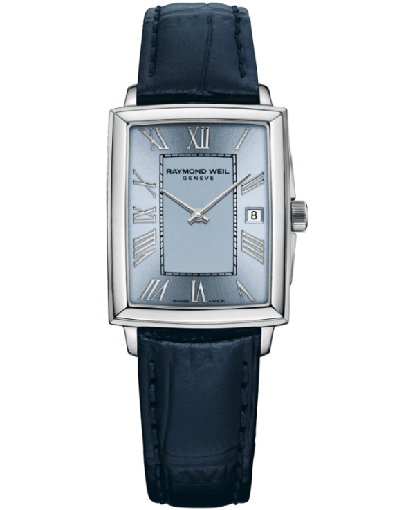 Raymond Weil Toccata Ladies Blue Dial Leather Quartz Watch, 22.6 x 28.1 mm