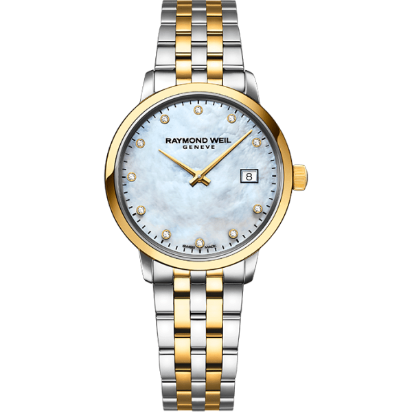 Raymond Weil Toccata Ladies Quartz Two-tone Gold 11 Diamond Watch, 29mm