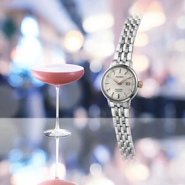 Seiko Presage Cocktail Time 'Clover Club' Diamond Twist Ladies Watch - Image 3