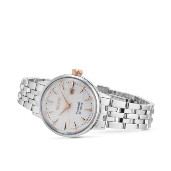 Seiko Presage Cocktail Time 'Clover Club' Diamond Twist Ladies Watch - Image 4