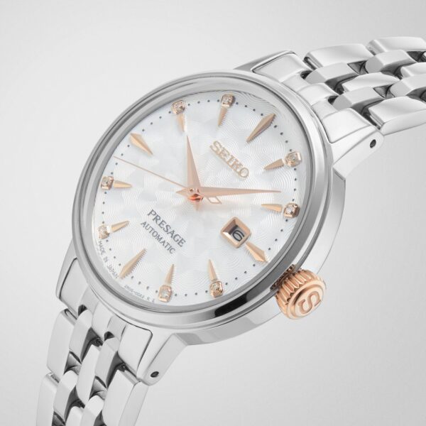 Seiko Presage Cocktail Time 'Clover Club' Diamond Twist Ladies Watch - Image 7