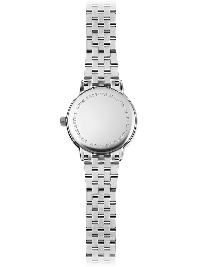 Raymond Weil 5985-ST-97081 Toccata Ladies White Mother-of-Pearl Diamond Quartz Watch, 29mm stainless steel, white mother-of-pearl dial, 11 diamonds