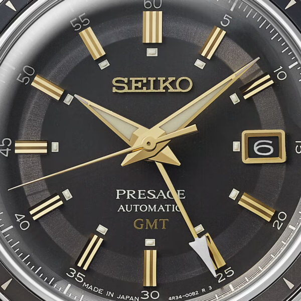 Seiko Presage ‘Fume’ Style 60s Road Trip GMT Strap Watch - Image 3