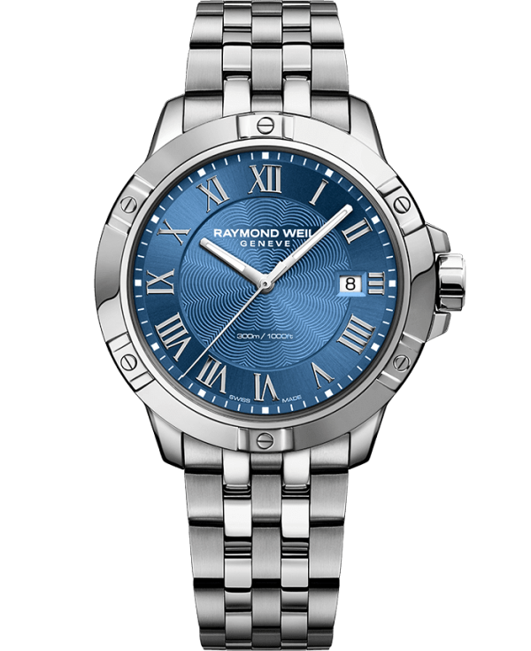 Raymond Weil 8160-ST-00508 Tango Classic Men's Quartz Steel Blue Bracelet Watch, 41mm stainless steel bracelet, blue dial, silver Roman numerals