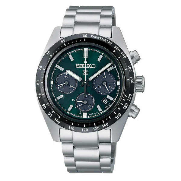 Seiko Prospex Deep Green Speedtimer Solar Chronograph 39mm Mens Watch