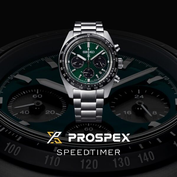 Seiko Prospex Deep Green Speedtimer Solar Chronograph 39mm Mens Watch - Image 3