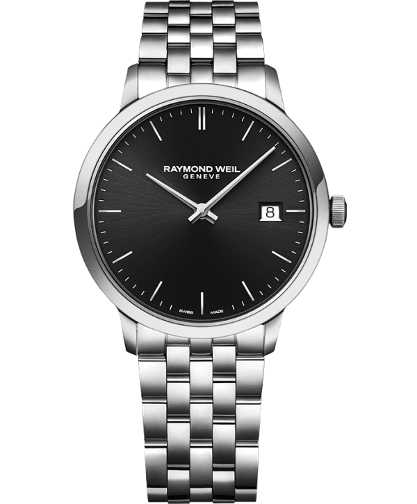 Raymond Weil Toccata Men's Classic Steel Black Dial Quartz Watch, 39mm